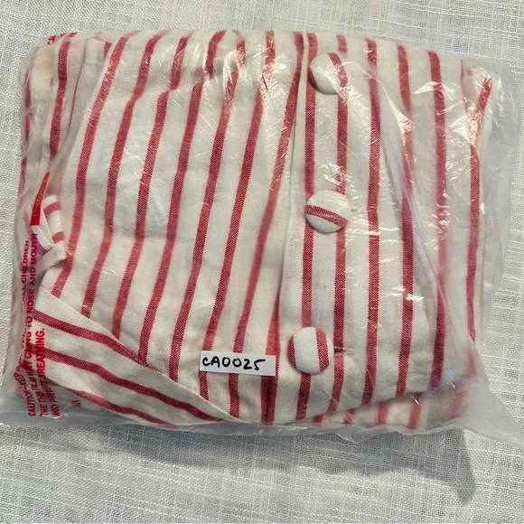 NEW Forever 21 F21 Women linen stripe crop top L & matching button down - Picture 11 of 16